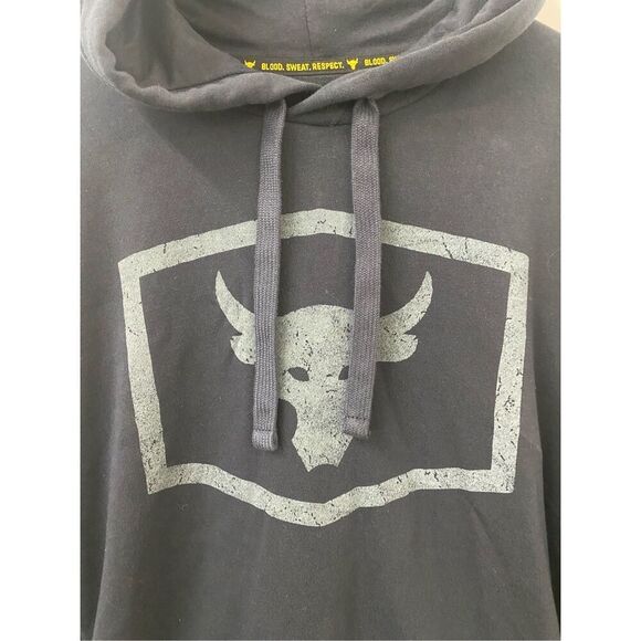 Mens Under Armour Rock Project Hoodie Sweatshirt Black Medium - Picture 2 of 9